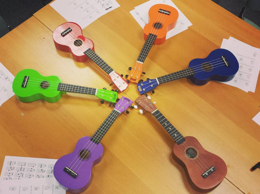 Beginner ukulele classes for youth and adults starting at the